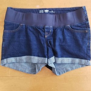 Old Navy Dark Wash Maternity Shorts